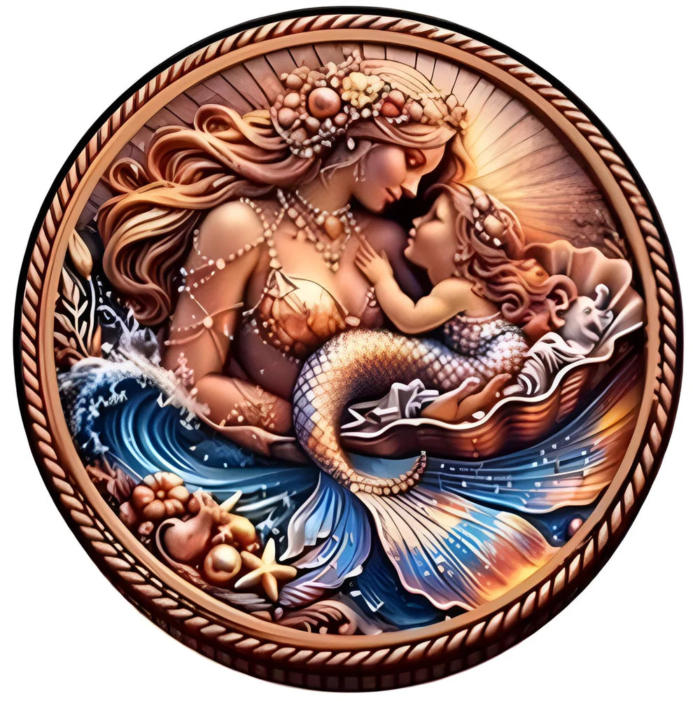Ocean's Eternal Love Mermaid 1 oz Copper