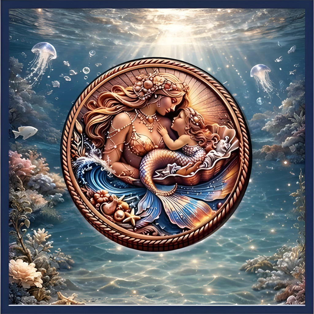 Ocean's Eternal Love Mermaid 1 oz Copper