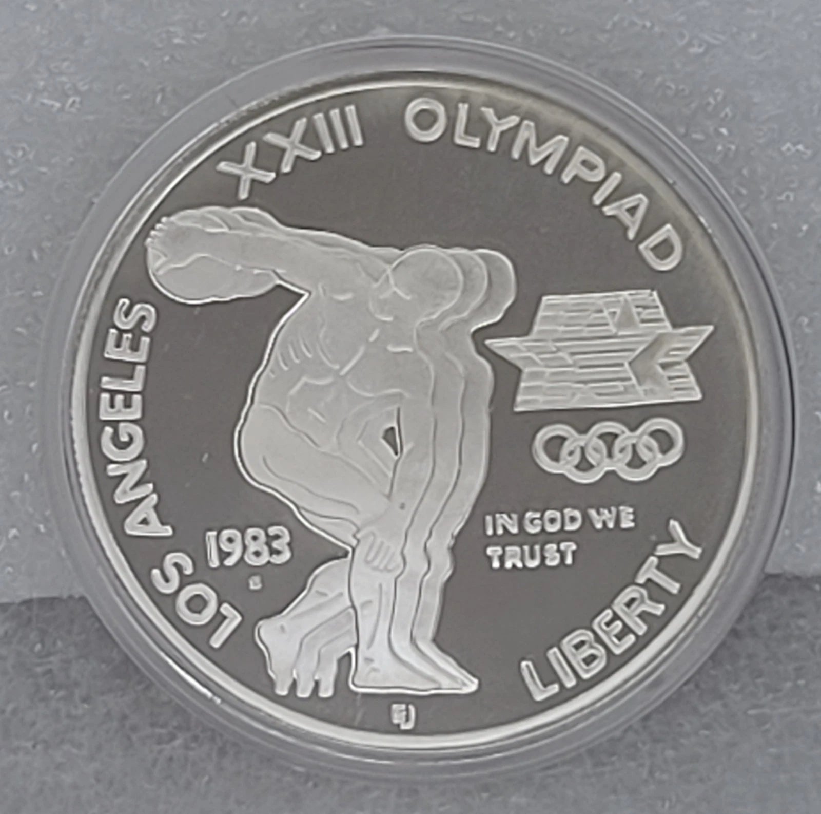 1983 UNITED STATES LOS ANGELES 23RD OLYMPICS OLD PROOF SILVER DOLLAR COIN