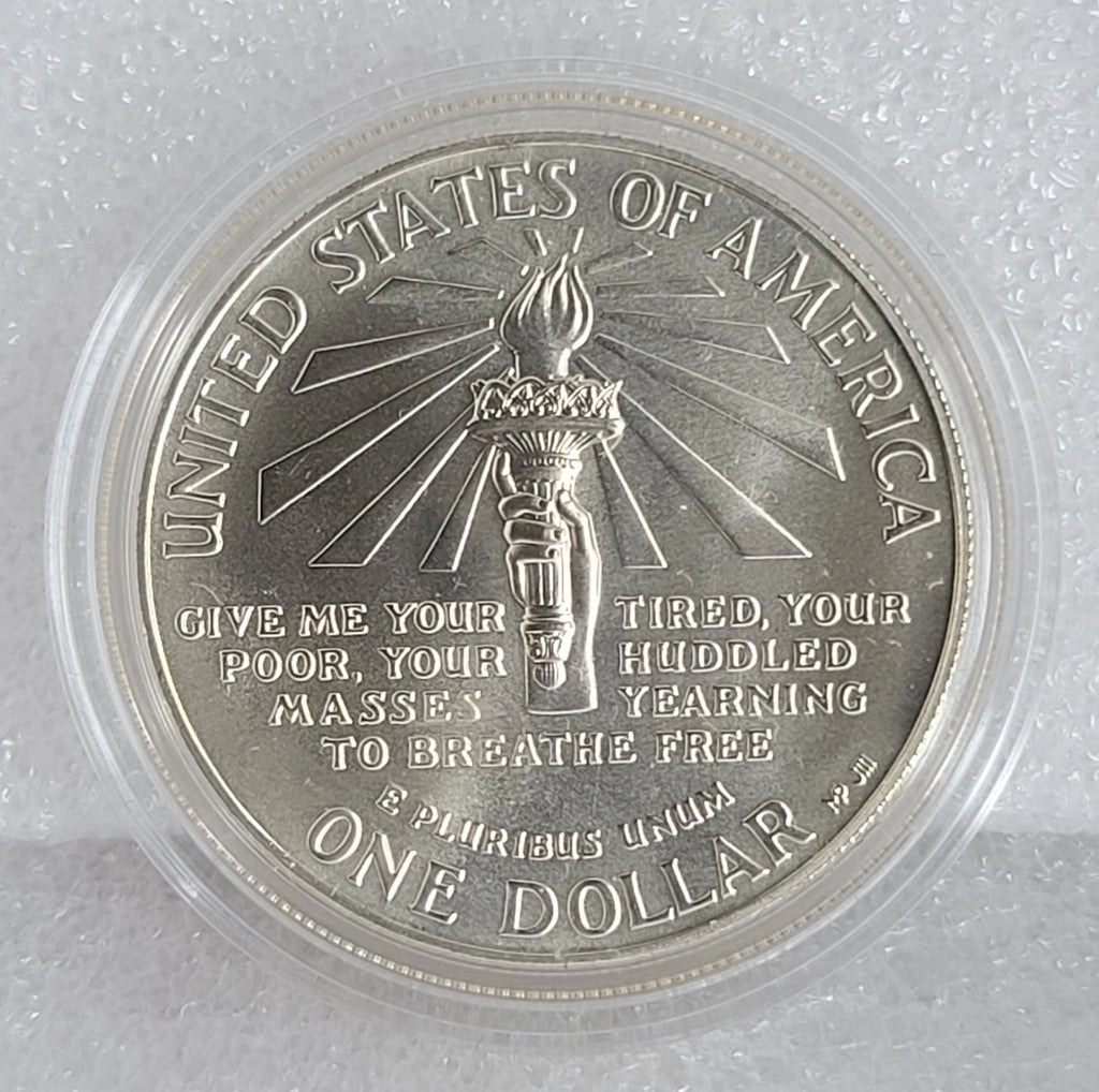 1986 us Liberty Ellis Island One Dollar Silver Proof Commemorative Coin $1