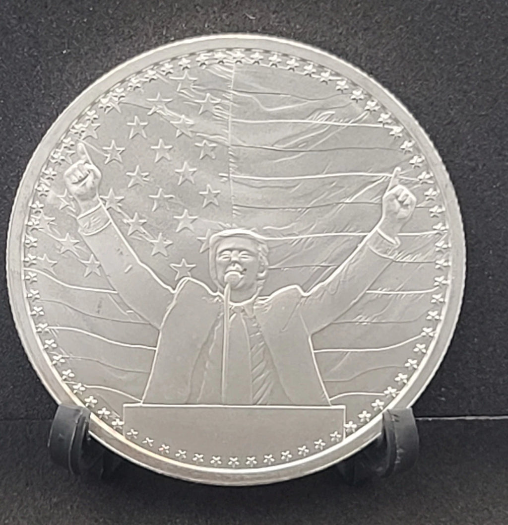1 Oz .999 Fine Silver TRUMP ROUND Limited Edition