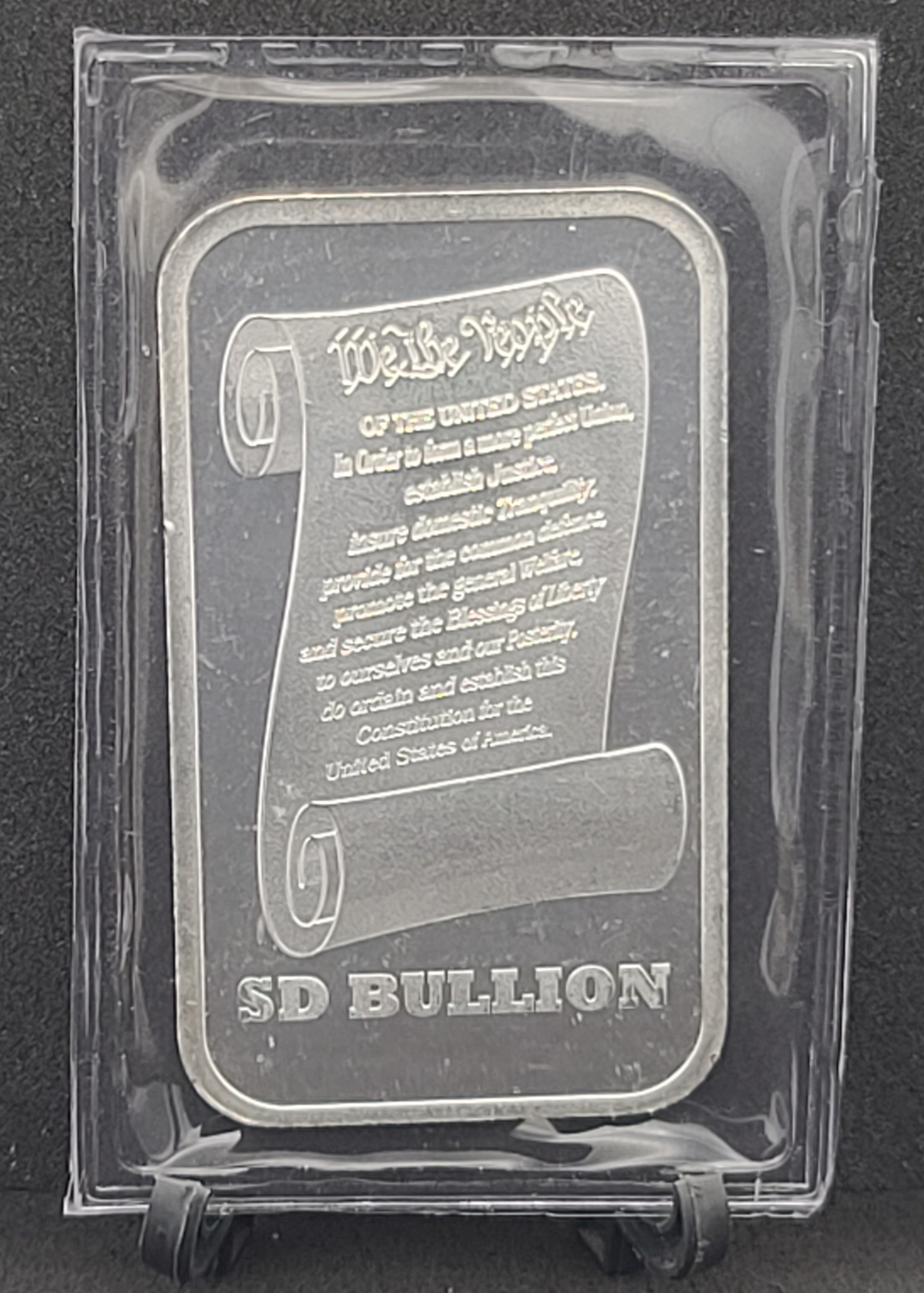 1 TROY OZ BAR .999 SILVER SD Bullion Mint "We The People" Liberty Bell Sealed