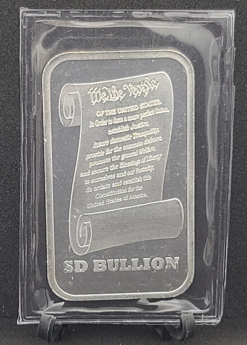 1 TROY OZ BAR .999 SILVER SD Bullion Mint "We The People" Liberty Bell Sealed