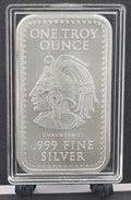 1 TROY Oz 999 Silver Bar Aztec Mayan Calendar Collectible Bar Bullion