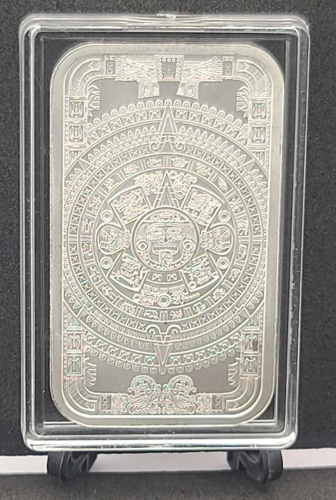 1 TROY Oz 999 Silver Bar Aztec Mayan Calendar Collectible Bar Bullion