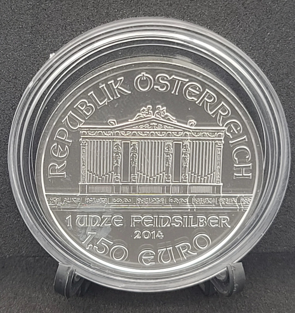 2014 Austria 1,50 Euro Silver Unze Philharmonic 1 Oz Silver - Lots of Luster