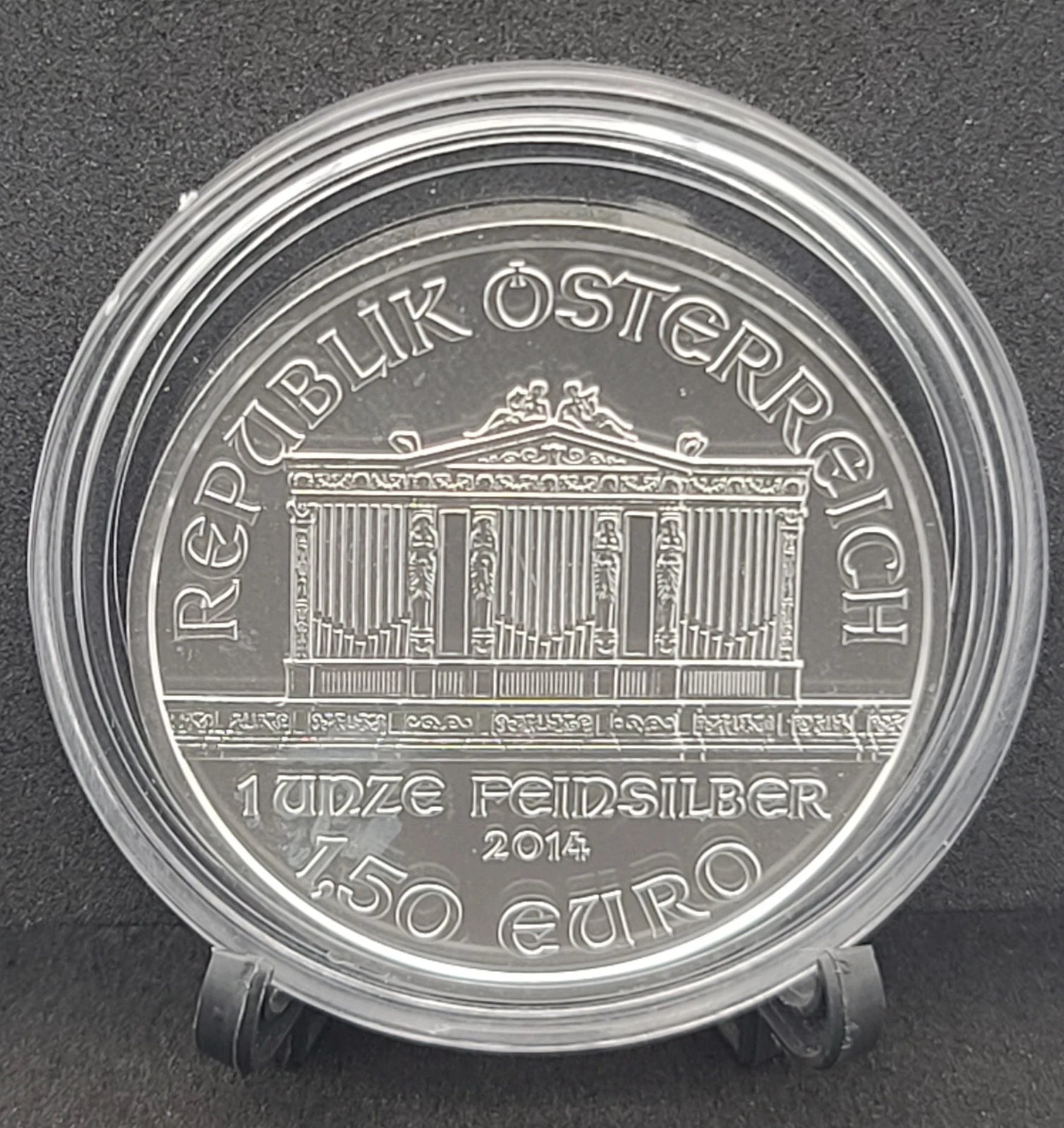 2014 Austria 1,50 Euro Silver Unze Philharmonic 1 Oz Silver - Lots of Luster