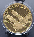 2021 Cook Islands $2 American Double Eagle 1/2 oz .999 Pure Silver Proof Coin GOLD GILDED