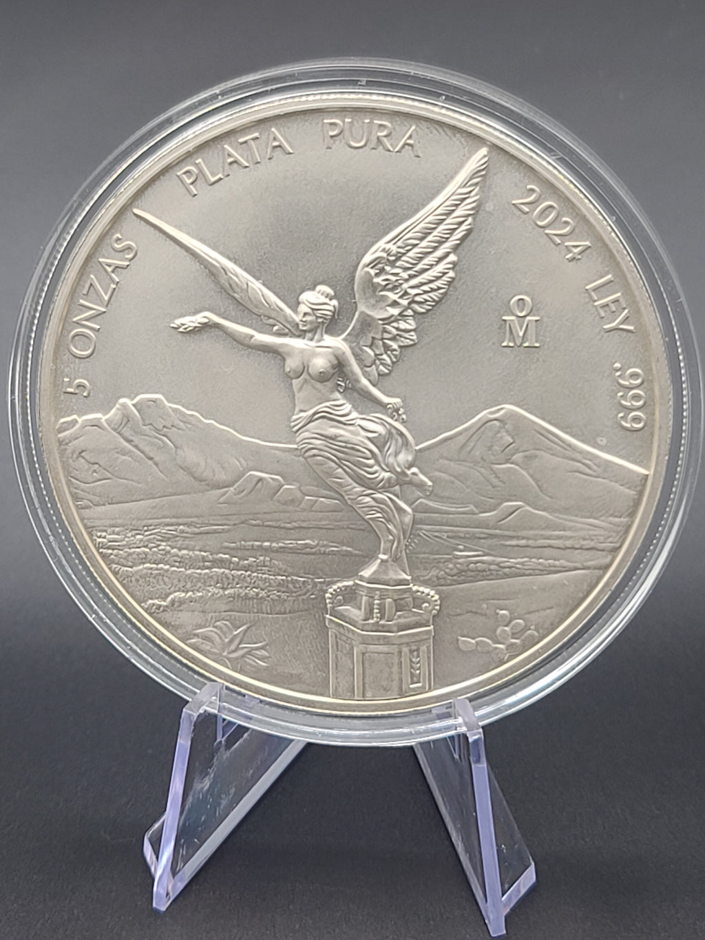 2024 Mexico 5 Onza Silver Libertad 5 oz .999 Fine Silver BU