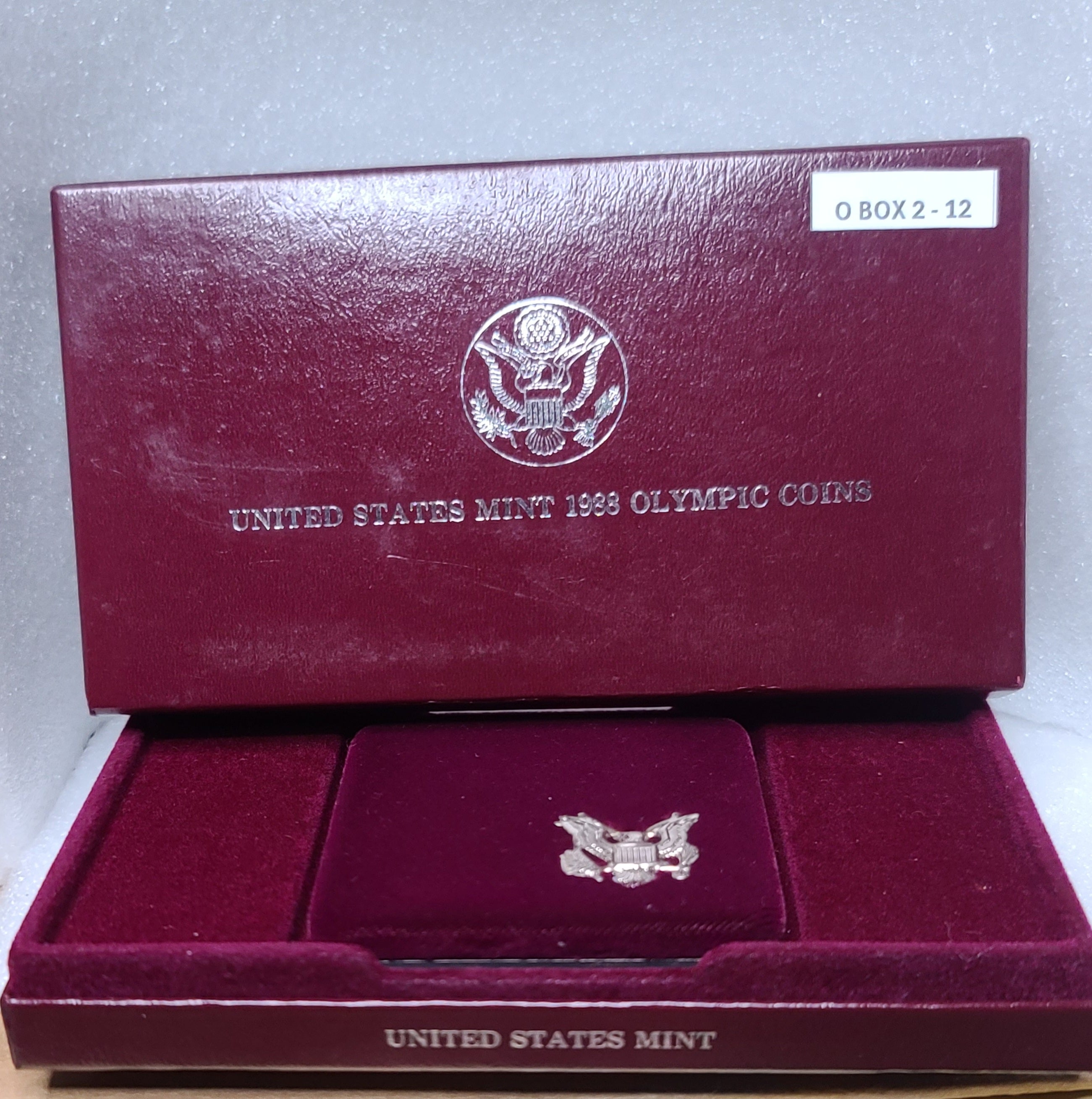 1988 US Olympics Proof Silver Dollar Coin With Box and COA