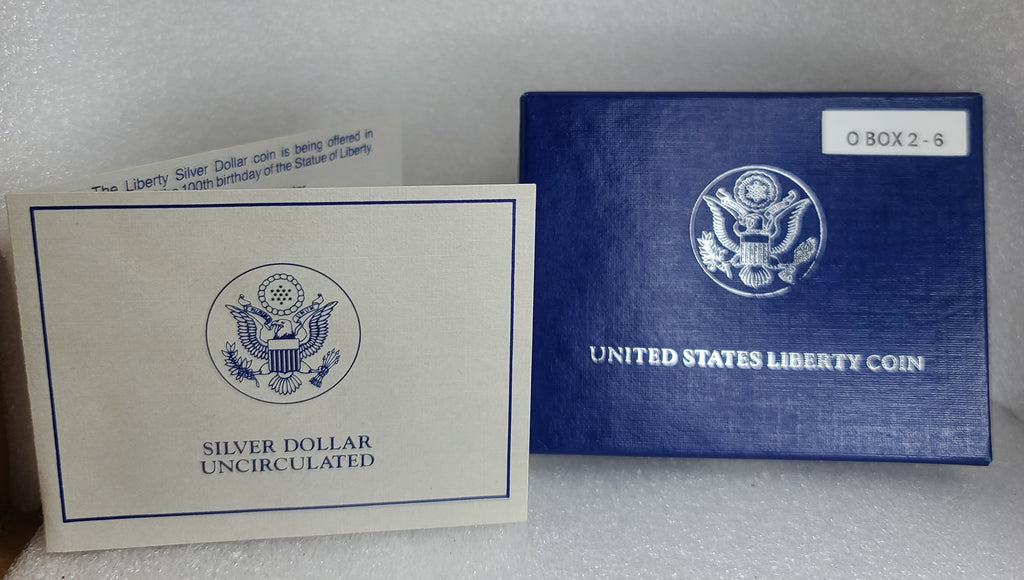 1986 us Liberty Ellis Island One Dollar Silver Proof Commemorative Coin $1