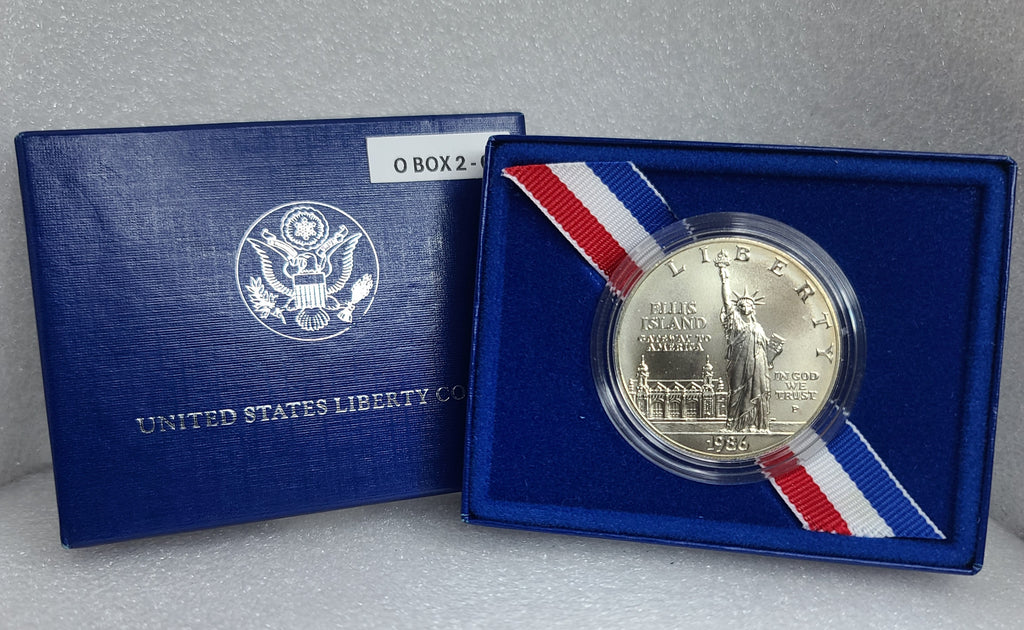 1986 us Liberty Ellis Island One Dollar Silver Proof Commemorative Coin $1