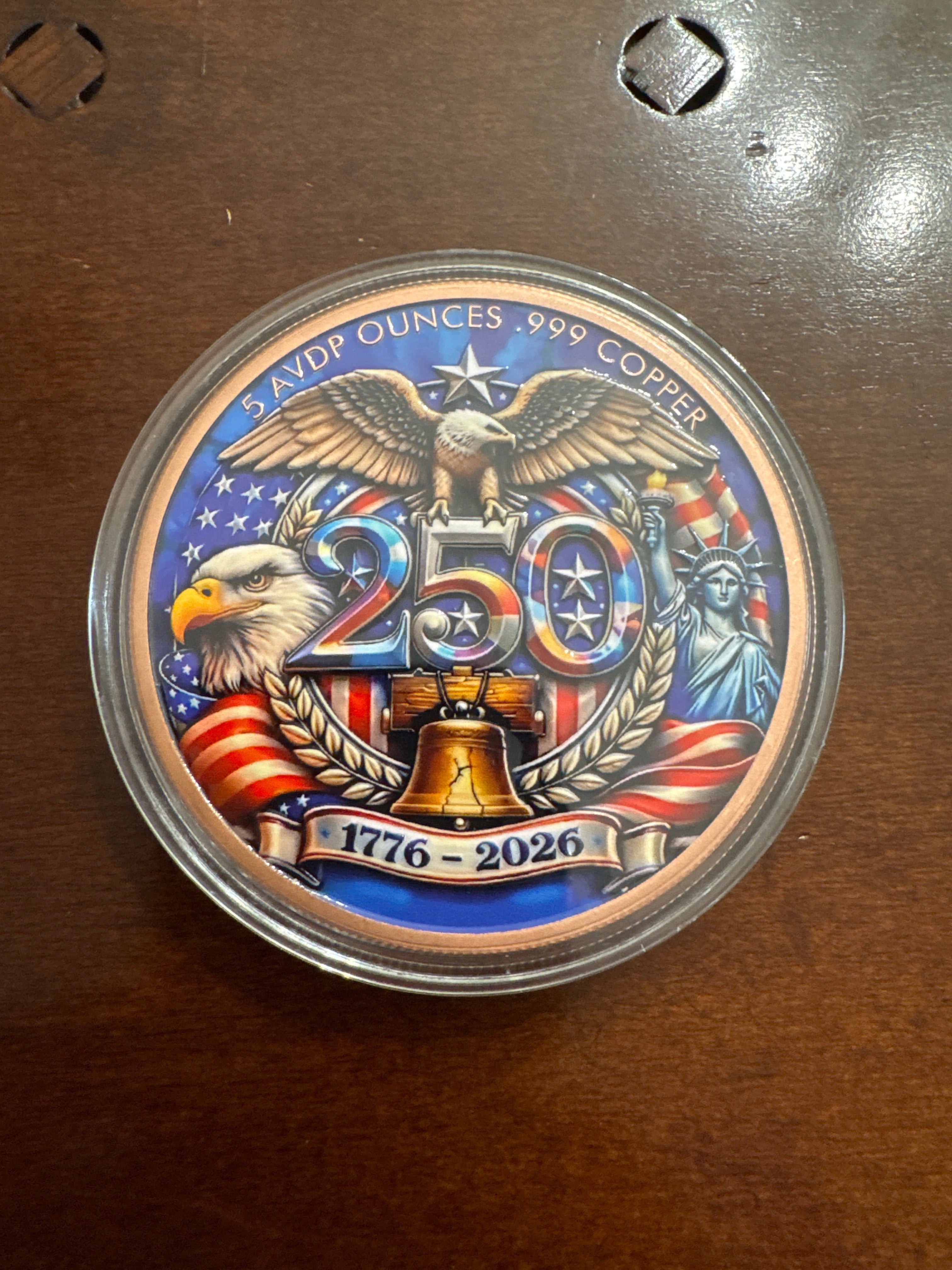 250 USA 5oz Copper — America 250th Anniversary Commemorative Coin