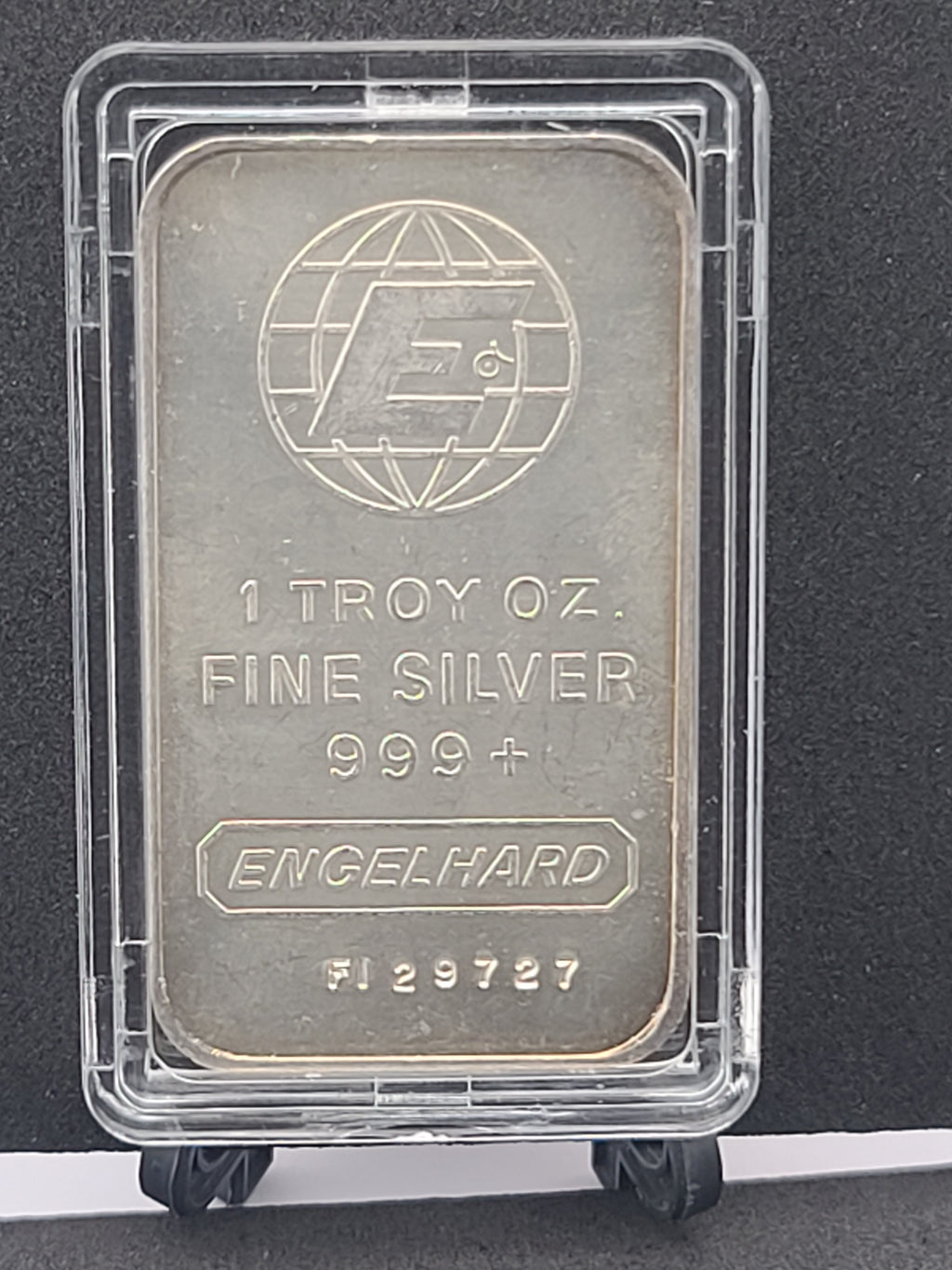 Engelhard Commercial TONER 1 Troy Ounce .999 Silver Bar #F129727