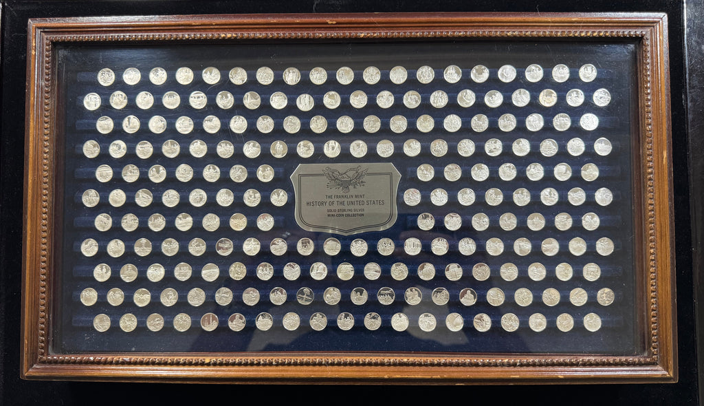 Franklin Mint History the United States Solid Sterling Silver 200 mini coins 11 oz