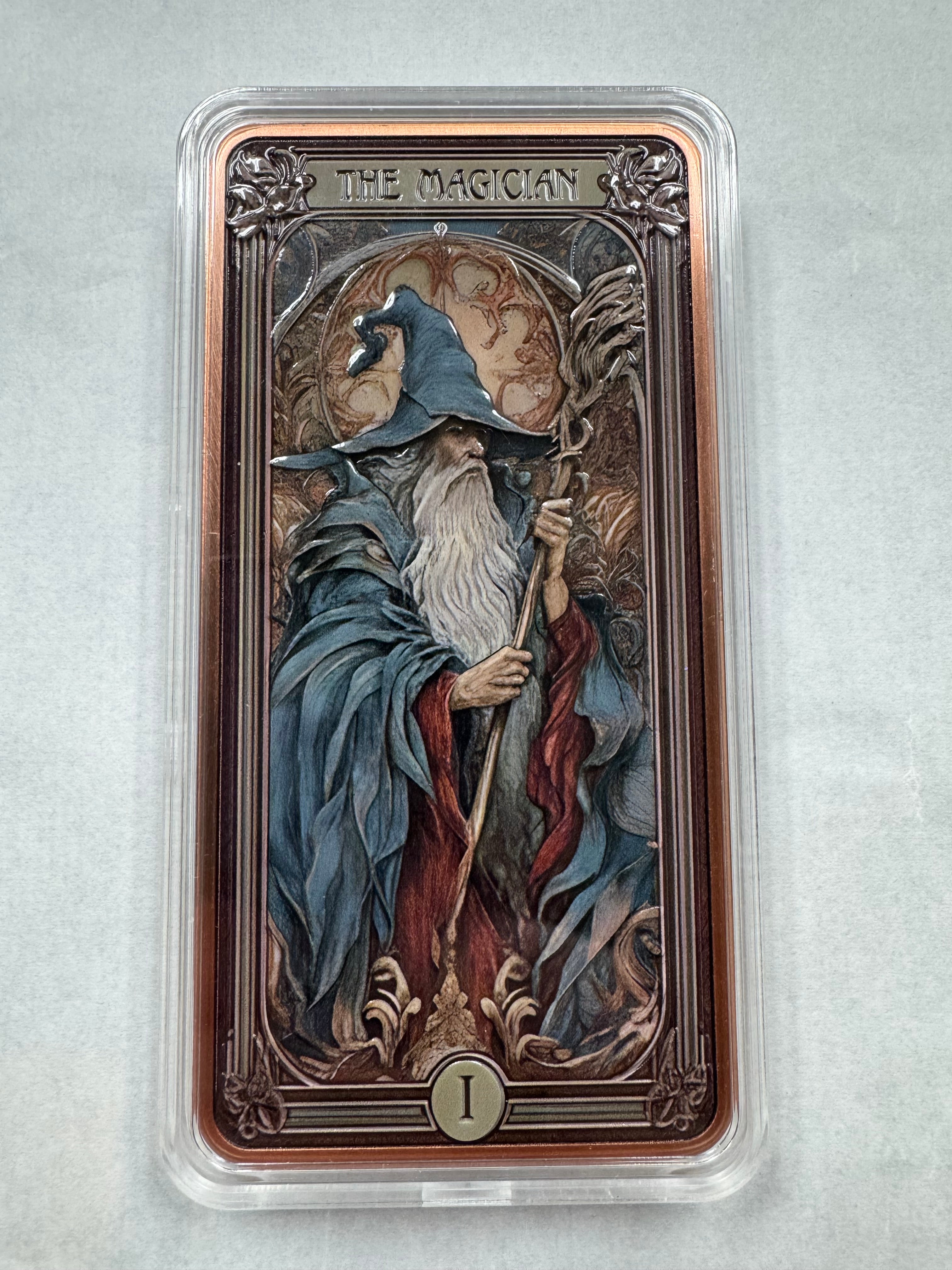 10 oz Premium Copper Bar Limited Edition Magician Tarot Card Series 2000 Mintage
