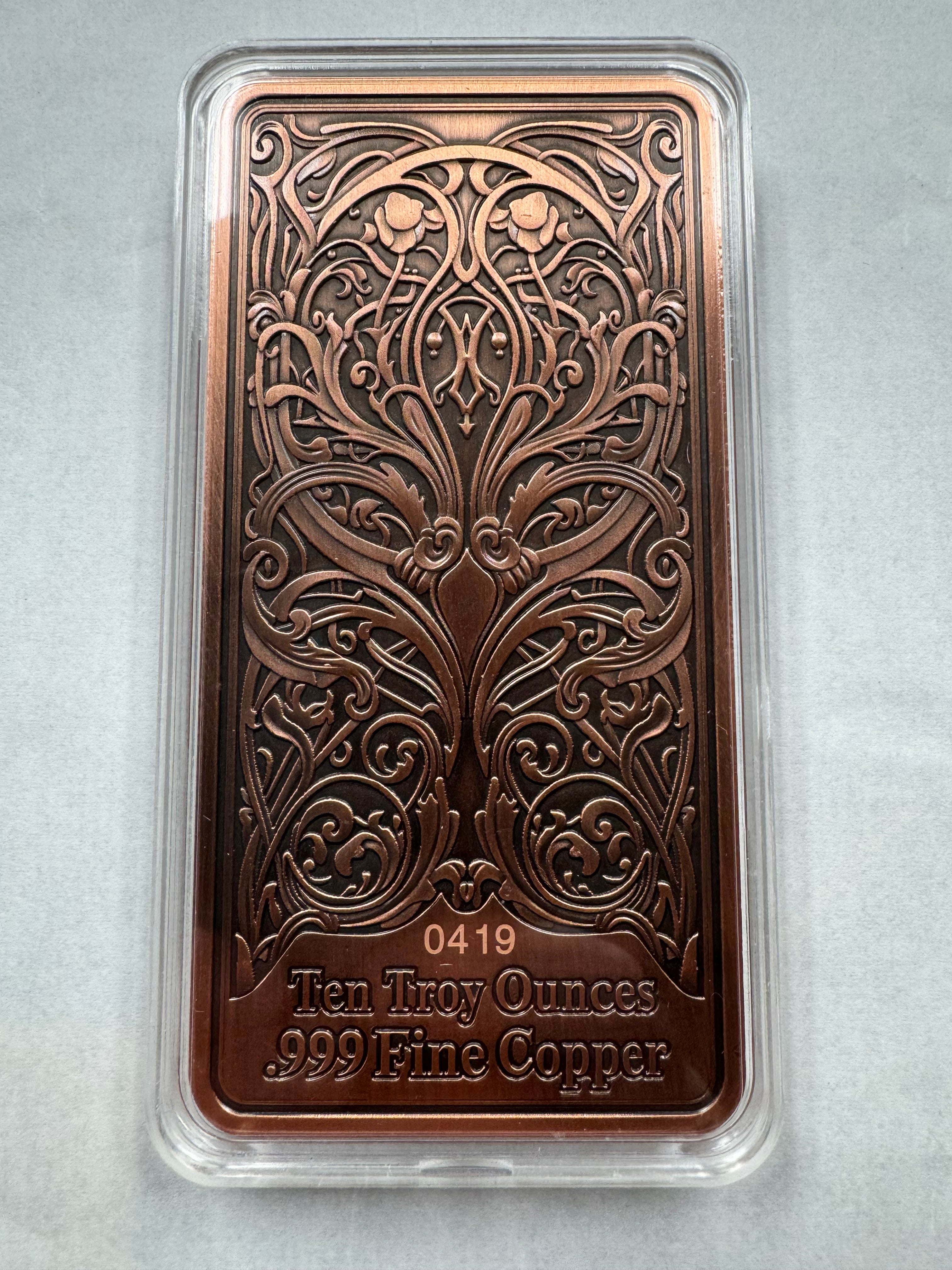 10 oz Premium Copper Bar Limited Edition Magician Tarot Card Series 2000 Mintage