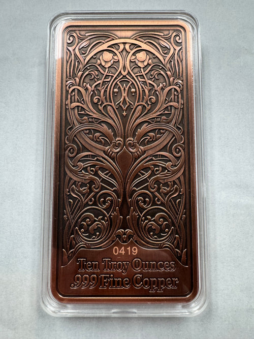 10 oz Premium Copper Bar Limited Edition Magician Tarot Card Series 2000 Mintage