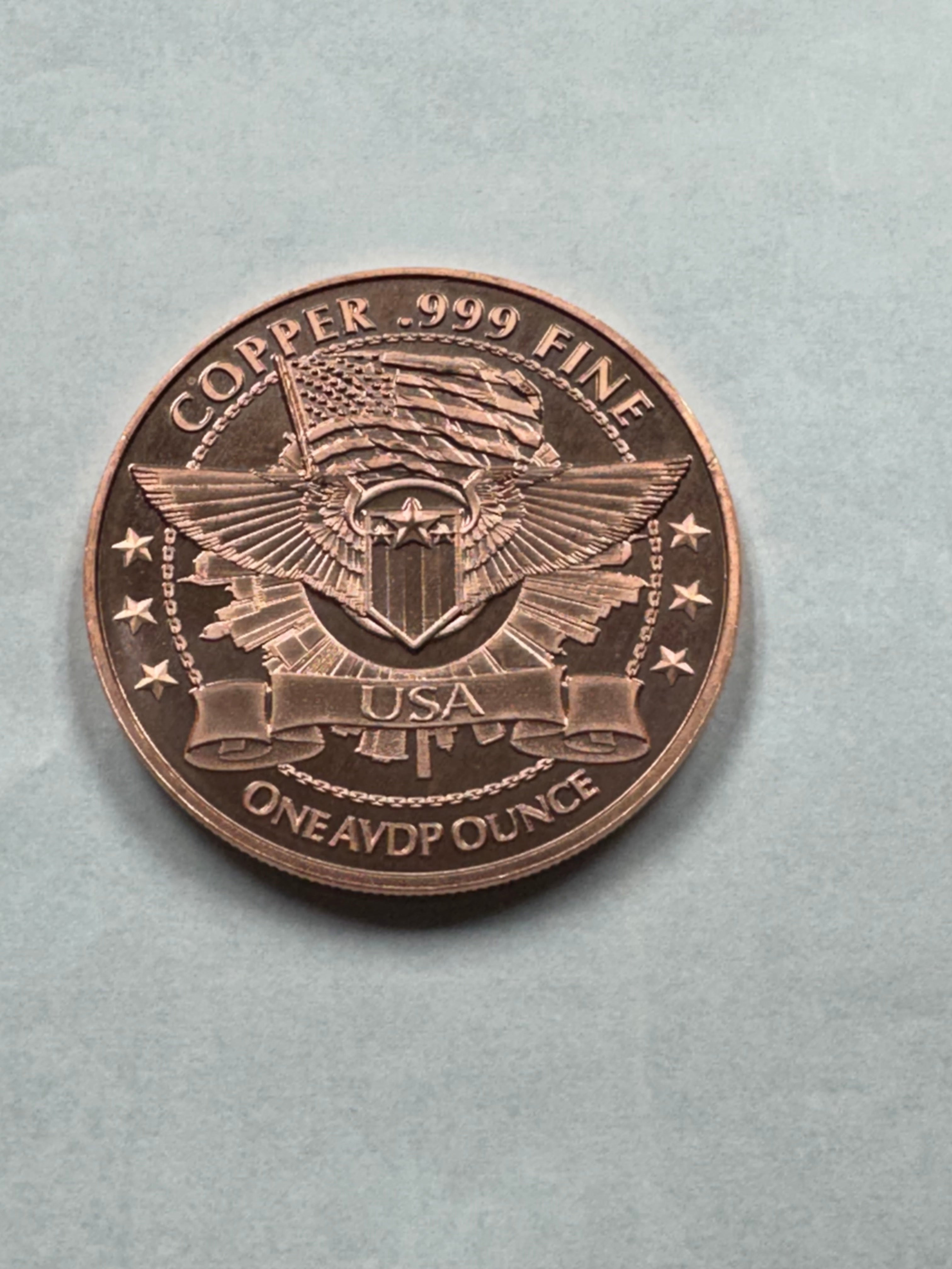 DONALD TRUMP FIGHT! .999 1 OZ COPPER BULLION ROUND