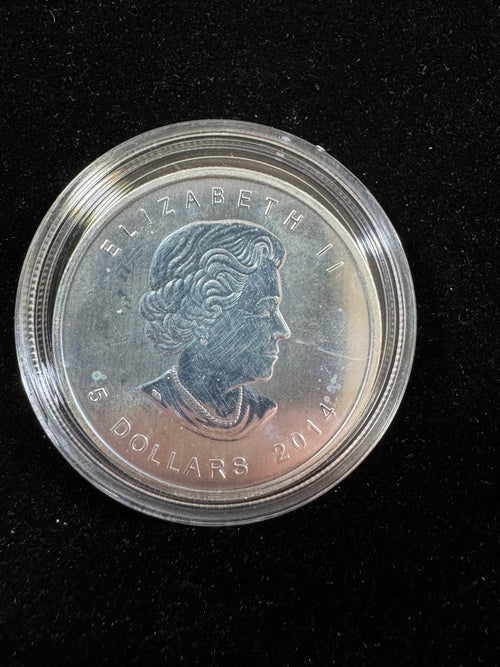 2014 CANADA UK Queen Elizabeth II BALD EAGLE Wildlife 1OZ Silver $5 Coin