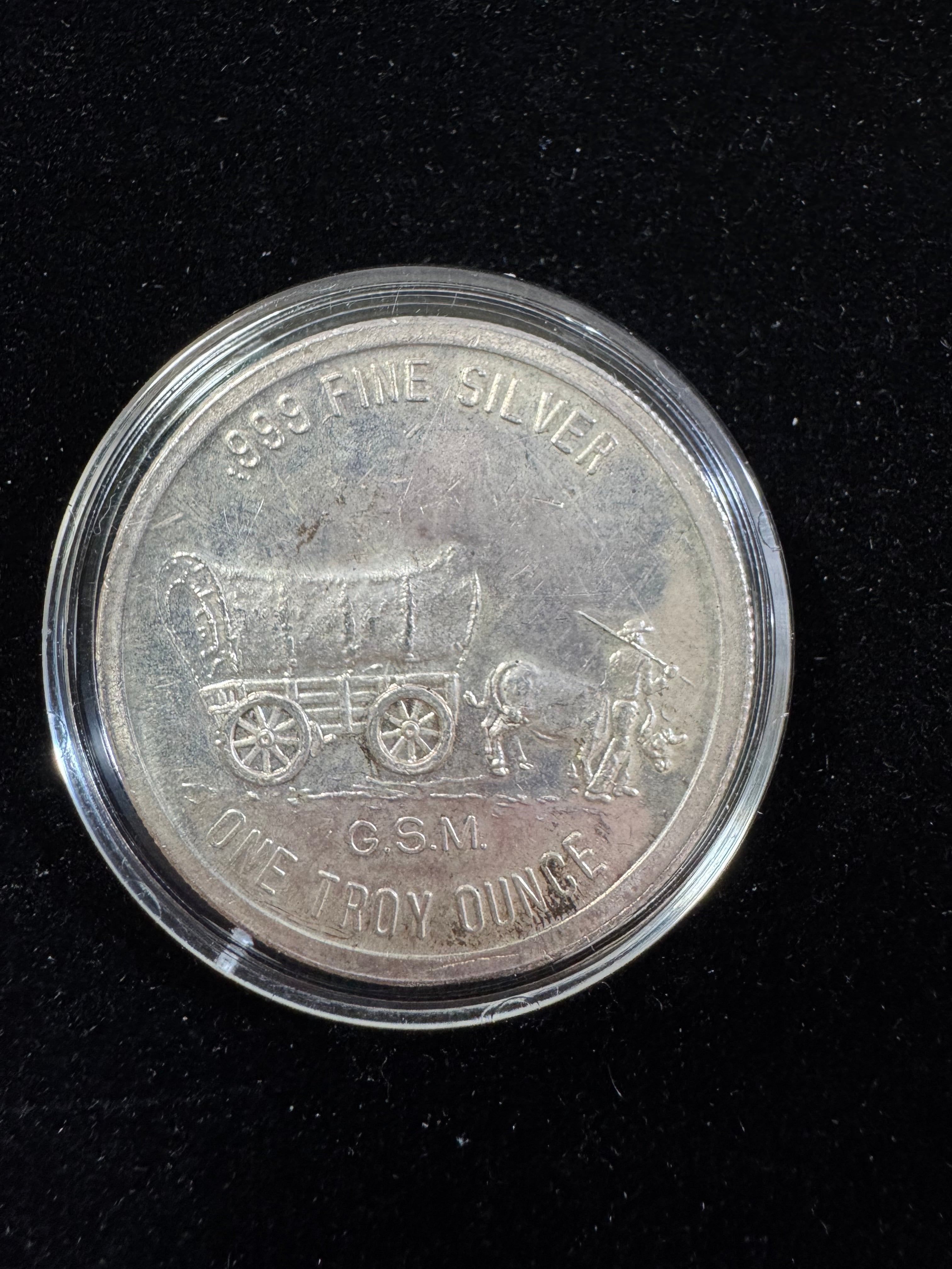 Prospector 1oz Silver .999 coin with toning