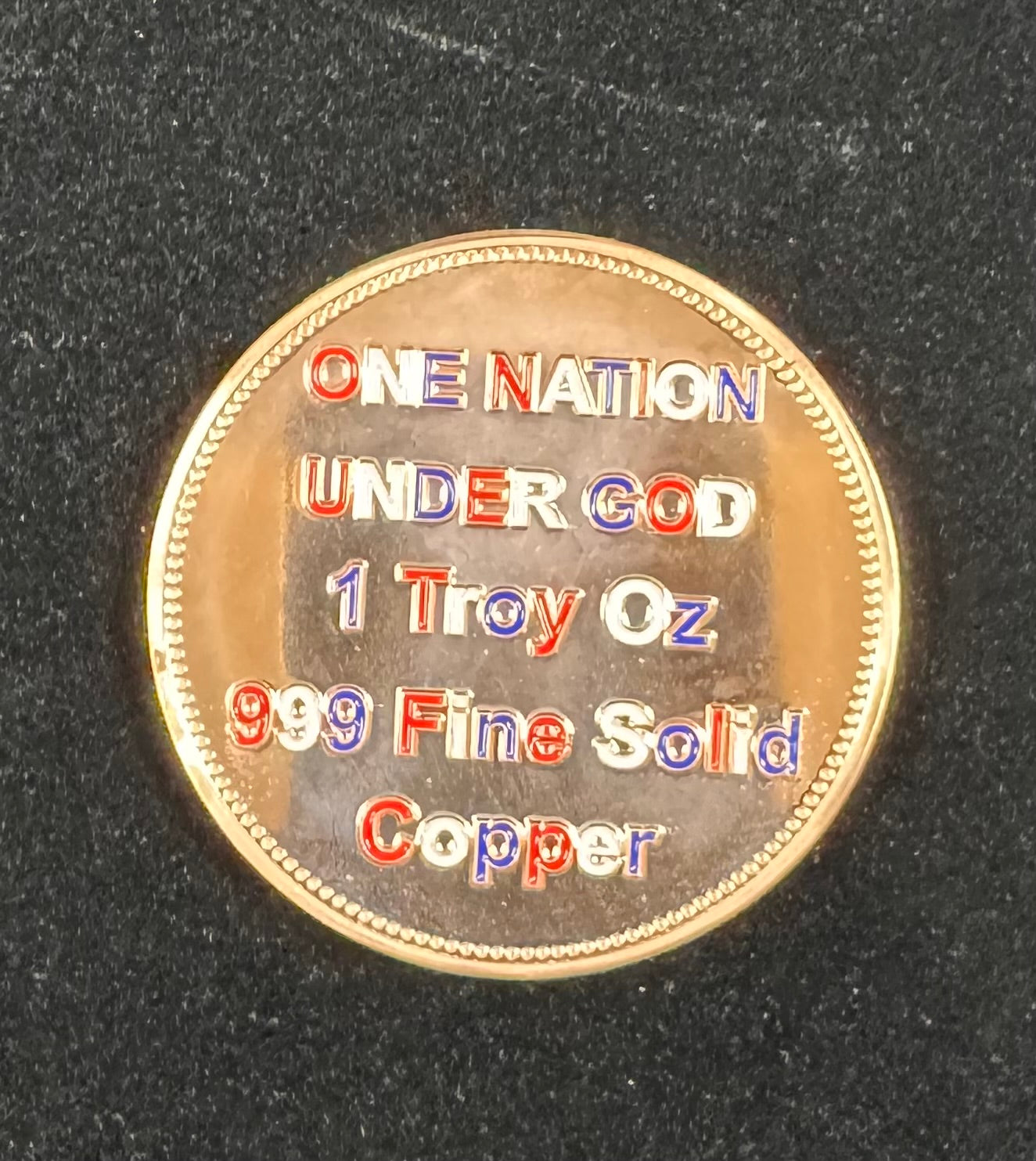 2026 5 Oz .999 COPPER *Defending Our Country One Nation Under GOD COLORIZED