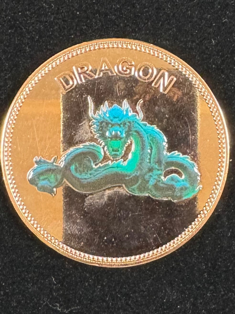 5 Oz .999 Copper Limited Edition Colorized Mythical Creature Set In Capsule