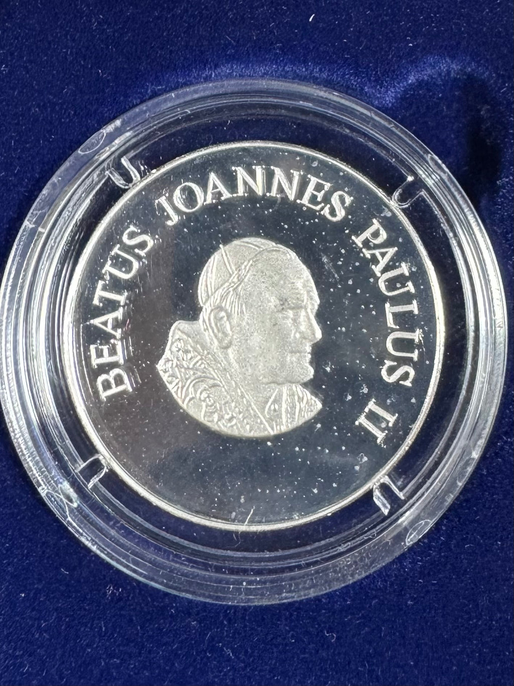 VERY RARE Vatican 2011 SILVER Commemorative Coin Beatification Of John Paul II
