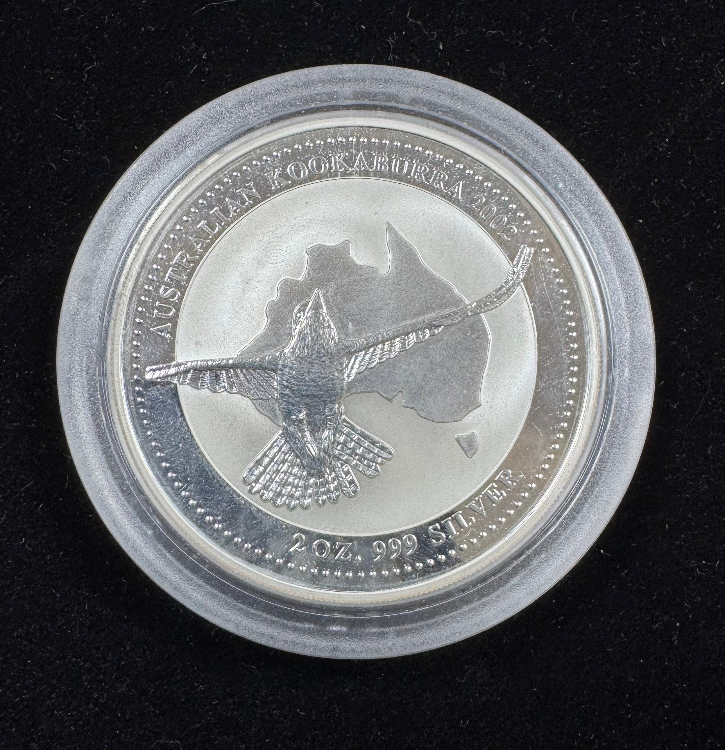 2002 Australia $2 Kookaburra 2oz Silver Proof Coin