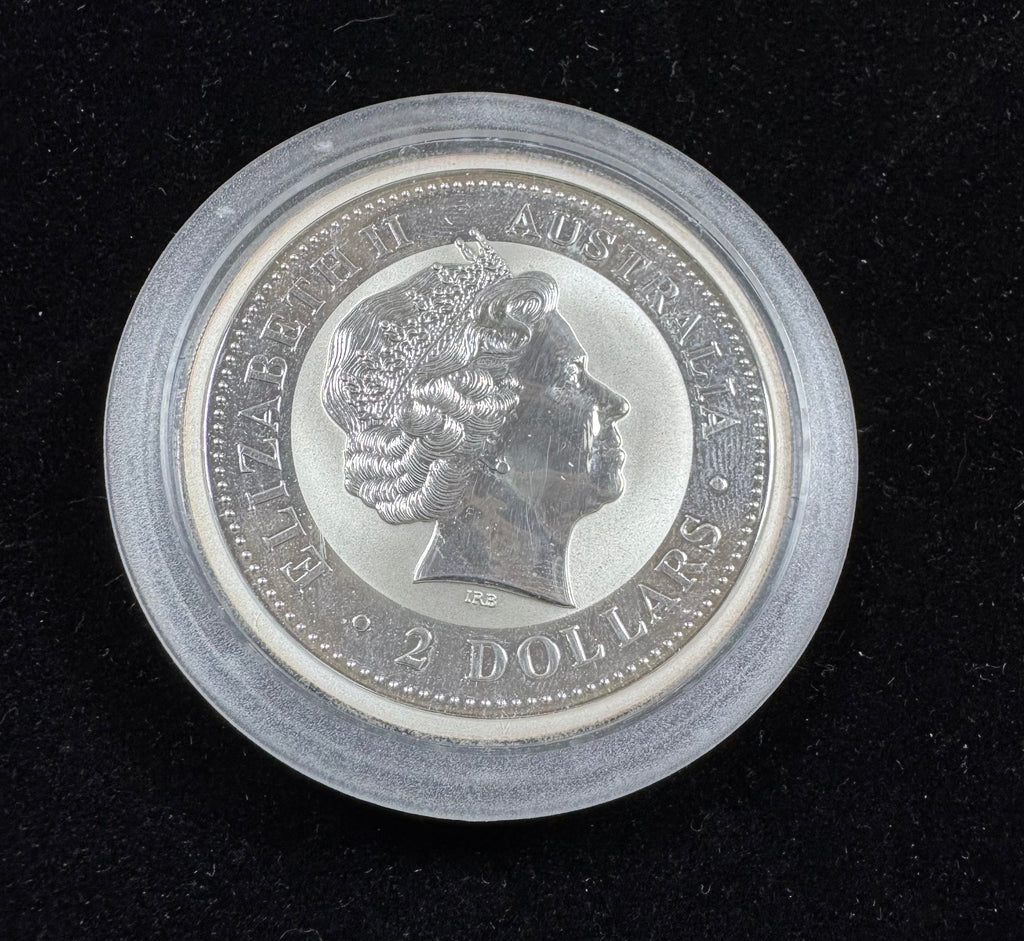 2002 Australia $2 Kookaburra 2oz Silver Proof Coin