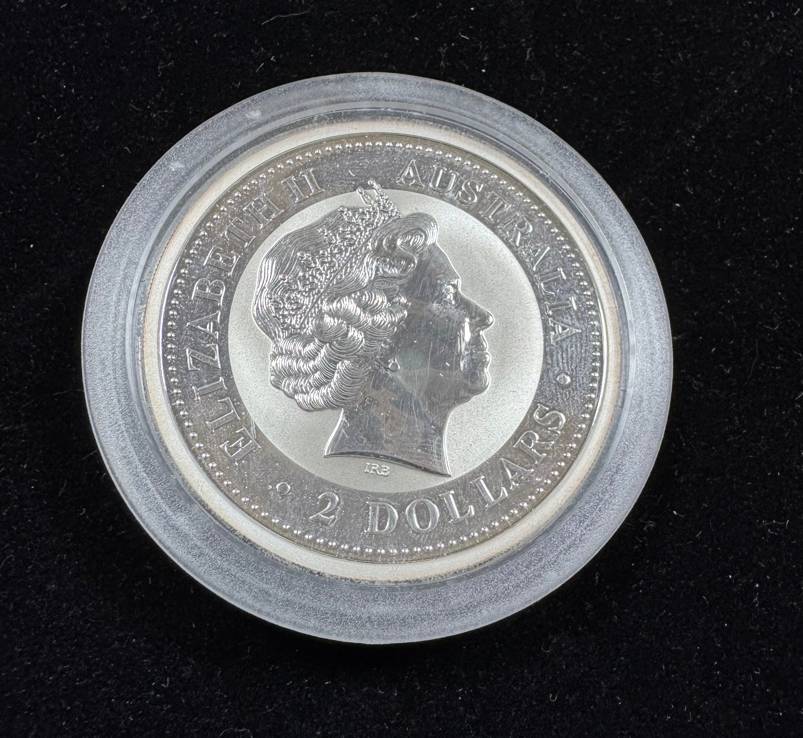 2002 Australia $2 Kookaburra 2oz Silver Proof Coin