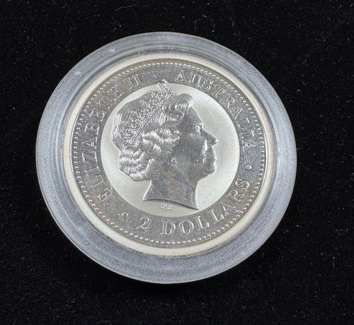 2002 Australia $2 Kookaburra 2oz Silver Proof Coin