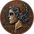 5 Oz Dia De Los Muertos Copper Collectible