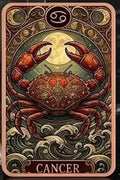 5oz Copper Vintage Cancer Zodiac Astrology Art Bar in Capsule