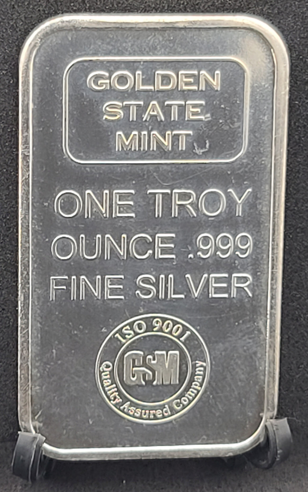 Vintage 1 oz .999 *FINE SILVER BAR One Troy Ounce GOLDEN STATE MINT
