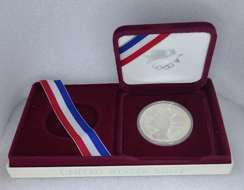 1983 UNITED STATES LOS ANGELES 23RD OLYMPICS OLD PROOF SILVER DOLLAR COIN