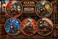 Steam Legends Trains 5oz Ultra High Relief Copper Coin Complete SET 5oz Coppers